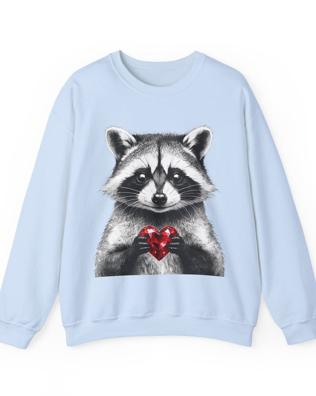 Raccoon with Red Gem Sweatshirt — Resourceful, Resilient & Worth It