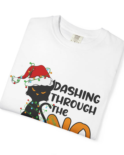 Dashing Through The No Cat Christmas T-Shirt