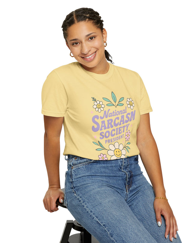 'National Sarcasm Society President' Funny Graphic T-Shirt