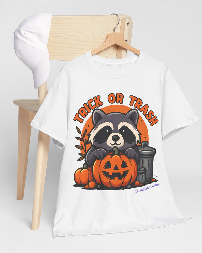 'Trick or Trash' Funny Raccoon Halloween T-Shirt
