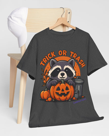 'Trick or Trash' Funny Raccoon Halloween T-Shirt
