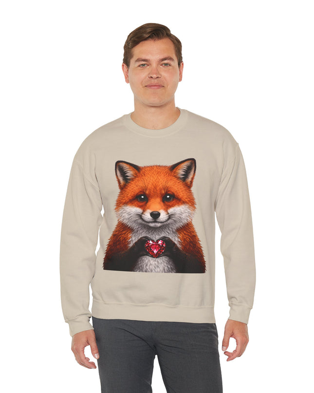 Raccoon with Red Gem Sweatshirt — Cute Mischief & Earned Treasure Crewneck
