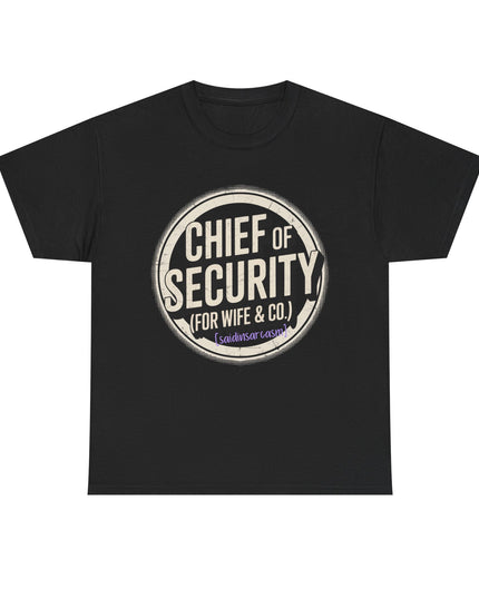 'Chief of Security' Unisex Tee - Funny Gift for Husband, Great for Father's Day, Casual Tee, Couples Apparel, Everyday Wear