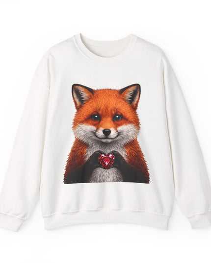 Raccoon with Red Gem Sweatshirt — Cute Mischief & Earned Treasure Crewneck