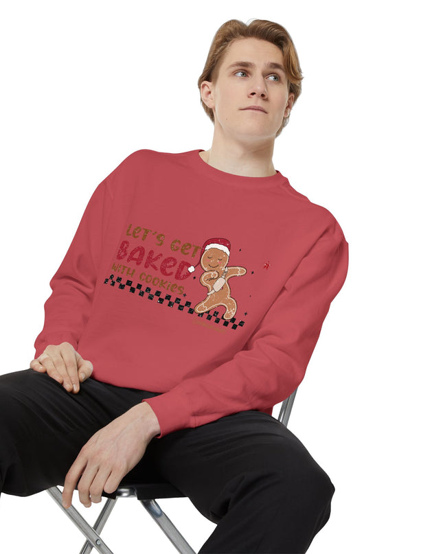 'Let’s Get Baked with Cookies' Sweatshirt — Gingerbread Holiday Crewneck