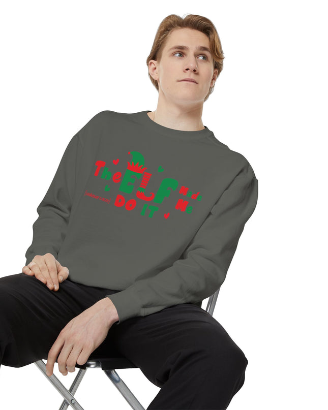 Christmas Sweatshirt - "The ELF Made Me Do It" Holiday Crewneck