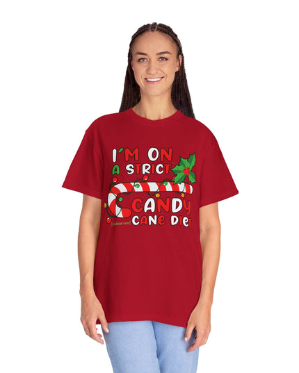 Candy Cane Diet T-Shirt — "I'm On a Strict Candy Cane Diet" Christmas Tee