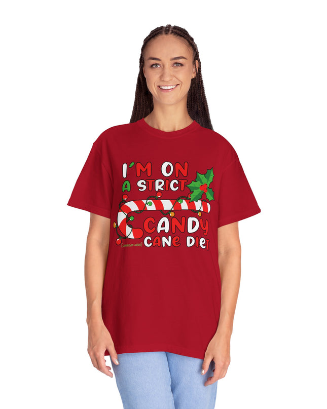 Candy Cane Diet T-Shirt — "I'm On a Strict Candy Cane Diet" Christmas Tee