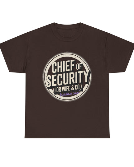 'Chief of Security' Unisex Tee - Funny Gift for Husband, Great for Father's Day, Casual Tee, Couples Apparel, Everyday Wear