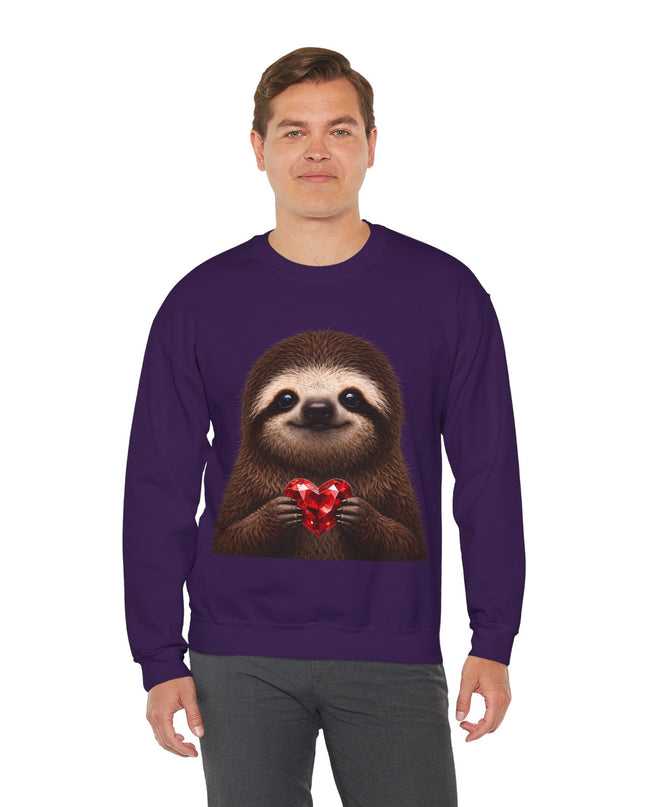 Sloth & Red Gem Crewneck — Intentional, Steady Sweatshirt