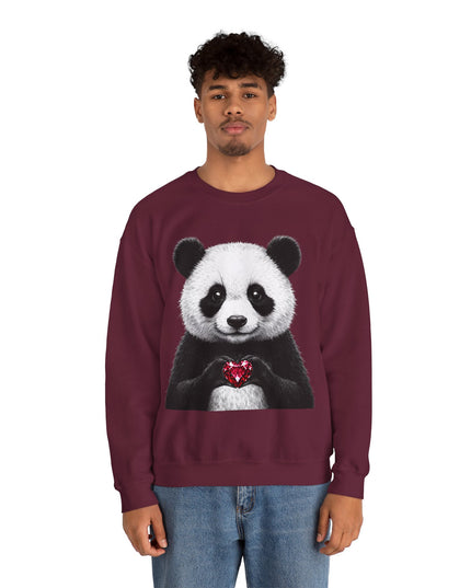 Panda Holding Red Gem Sweatshirt — Calm, Selective, Worth It