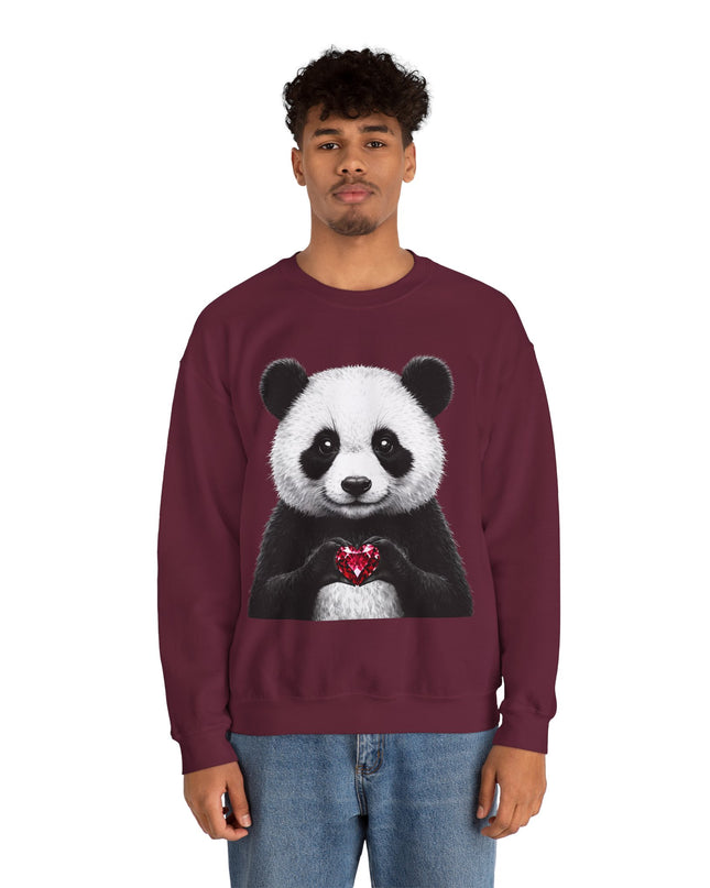 Panda Holding Red Gem Sweatshirt — Calm, Selective, Worth It
