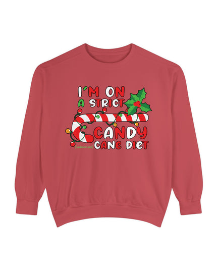 Candy Cane Diet Sweatshirt — "I’m On A Strict Candy Cane Diet" Christmas Crewneck