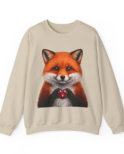Raccoon with Red Gem Sweatshirt — Cute Mischief & Earned Treasure Crewneck