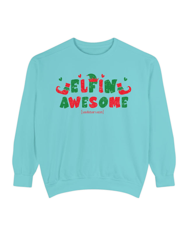 'Elfing Awesome' Sweatshirt — Funny Christmas Holiday Crewneck