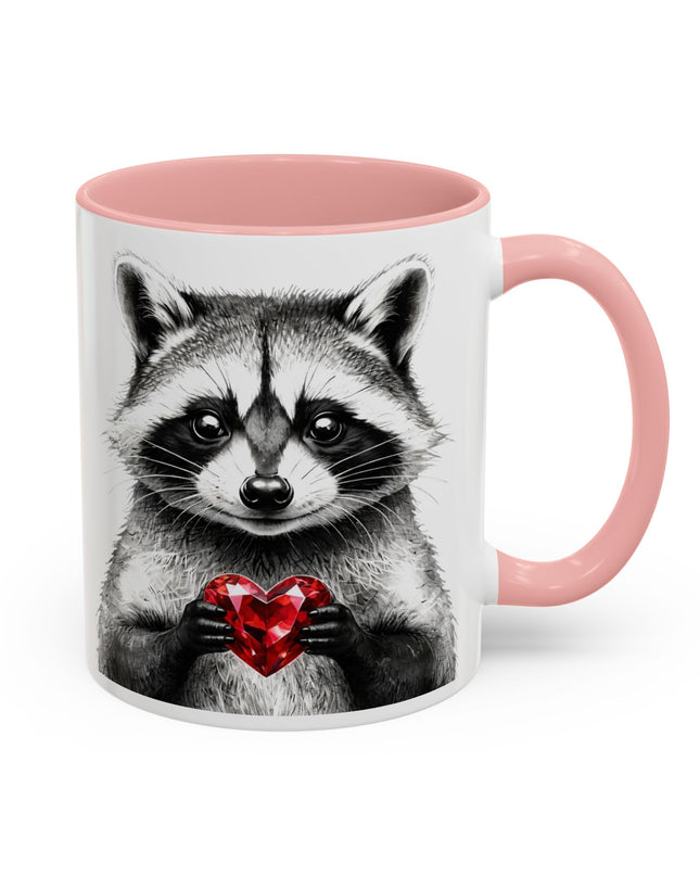 Raccoon with Red Gem Coffee Mug — Resourceful & Resilient 11/15oz