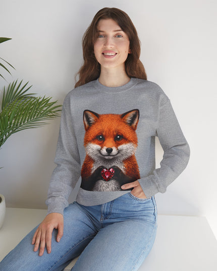 Raccoon with Red Gem Sweatshirt — Cute Mischief & Earned Treasure Crewneck