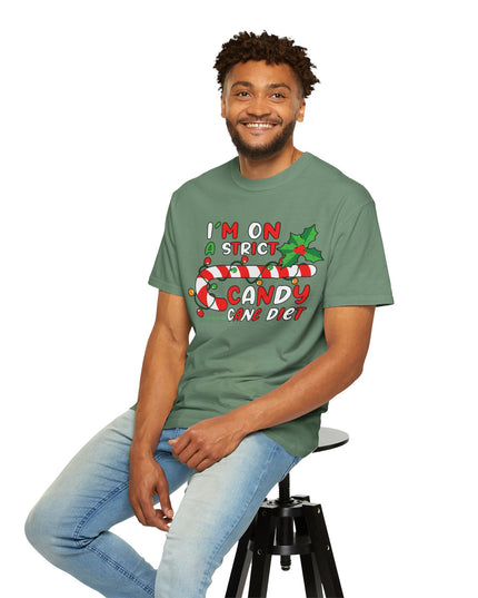 Candy Cane Diet T-Shirt — "I'm On a Strict Candy Cane Diet" Christmas Tee