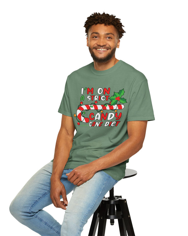 Candy Cane Diet T-Shirt — "I'm On a Strict Candy Cane Diet" Christmas Tee