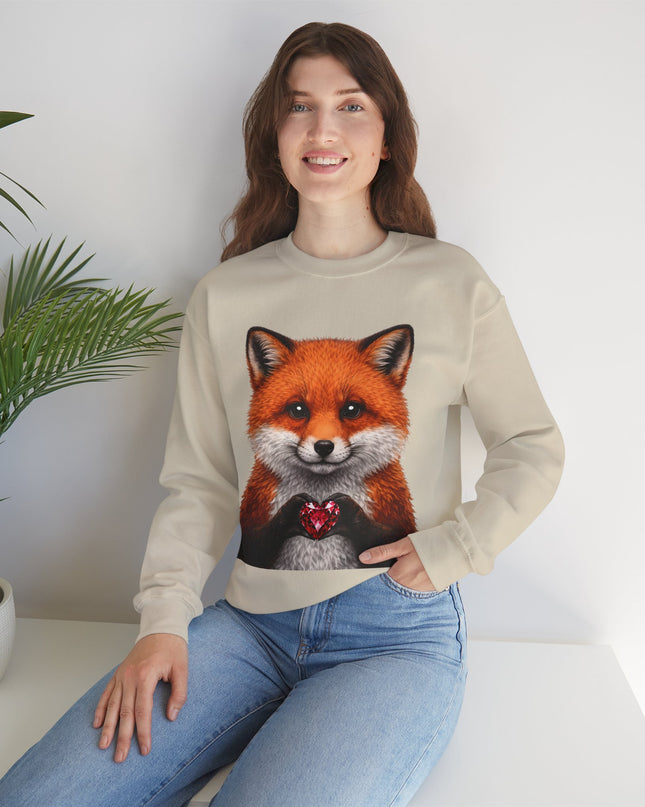 Raccoon with Red Gem Sweatshirt — Cute Mischief & Earned Treasure Crewneck