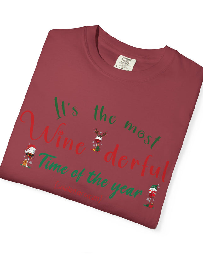 Christmas Wine T-Shirt — "Tis the Most Wine-derful Time of the Year" Holiday Tee