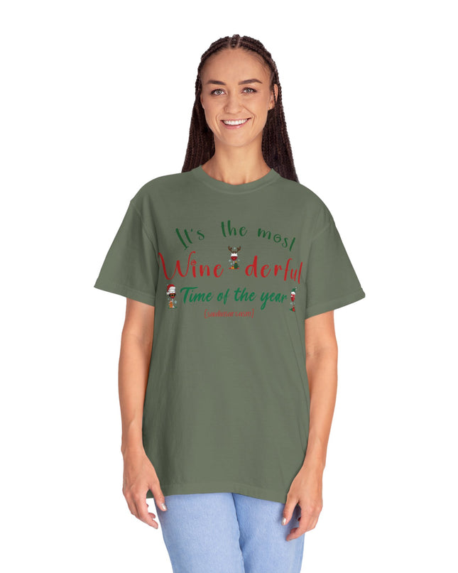 Christmas Wine T-Shirt — "Tis the Most Wine-derful Time of the Year" Holiday Tee