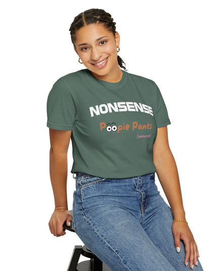 'Nonsense Poopie Pants' - Optimism Fueled, Nonsense Free-Playful Humor T-Shirt, Nonsense, Funny Gift for Kids, Unisex Casual Wear, Perfect for Birthdays, Parties, or Everyday Fun