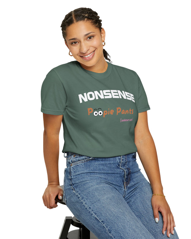 'Nonsense Poopie Pants' - Optimism Fueled, Nonsense Free-Playful Humor T-Shirt, Nonsense, Funny Gift for Kids, Unisex Casual Wear, Perfect for Birthdays, Parties, or Everyday Fun