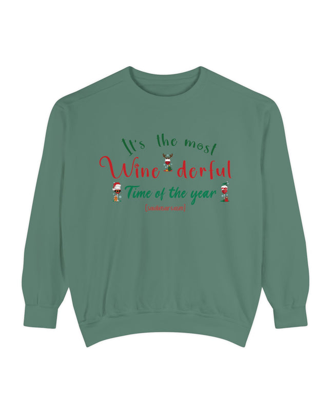 Wine-derful Time Sweatshirt — 'It's the Most Wine-derful Time of the Year' Holiday Sweatshirt