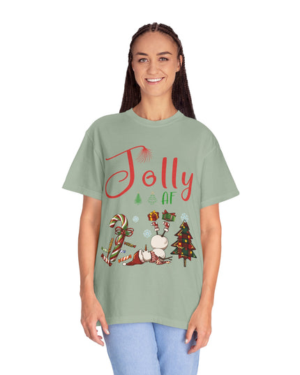 "Jolly AF" Christmas T-Shirt — Festive Holiday Graphic Tee