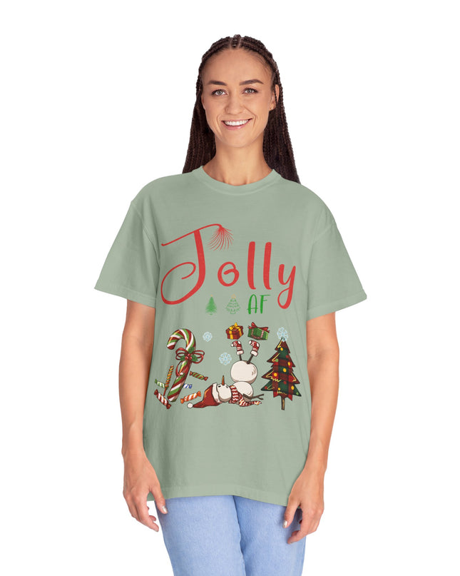 "Jolly AF" Christmas T-Shirt — Festive Holiday Graphic Tee