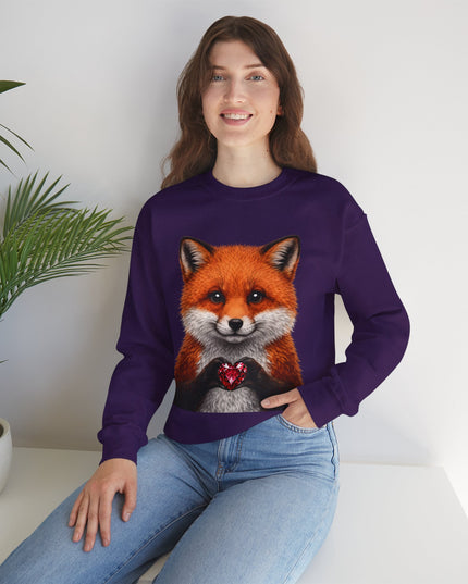 Raccoon with Red Gem Sweatshirt — Cute Mischief & Earned Treasure Crewneck