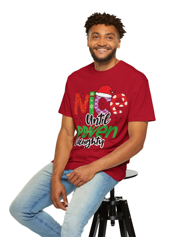 Nice Until Proven Naughty Christmas T-Shirt