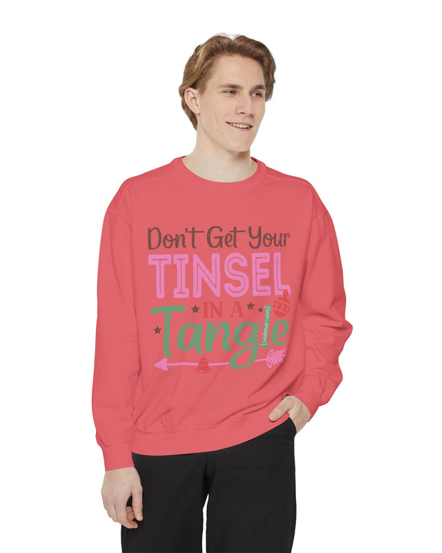 Christmas Sweatshirt — "Don't Get Your Tinsel in a Tangle" Holiday Crewneck