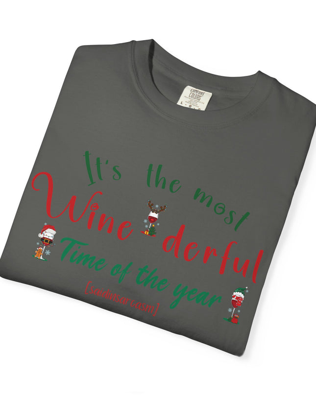 Christmas Wine T-Shirt — "Tis the Most Wine-derful Time of the Year" Holiday Tee