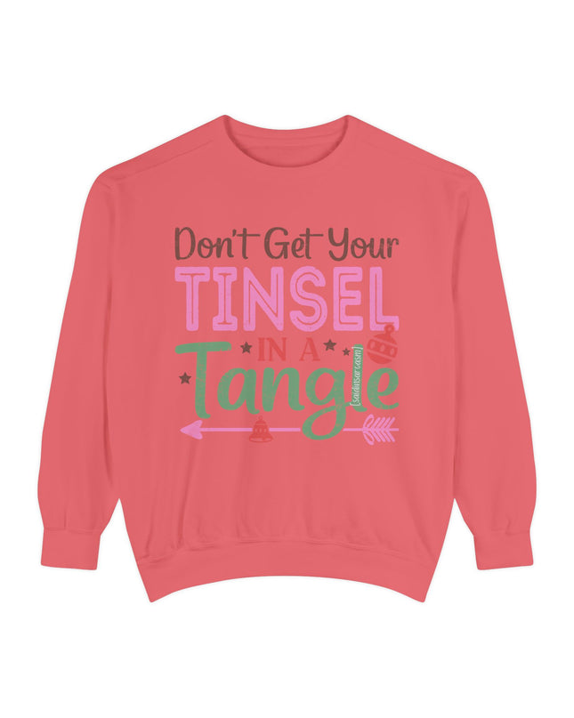 Christmas Sweatshirt — "Don't Get Your Tinsel in a Tangle" Holiday Crewneck