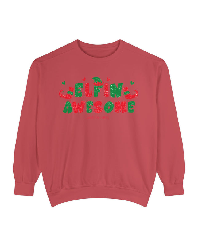 'Elfing Awesome' Sweatshirt — Funny Christmas Holiday Crewneck