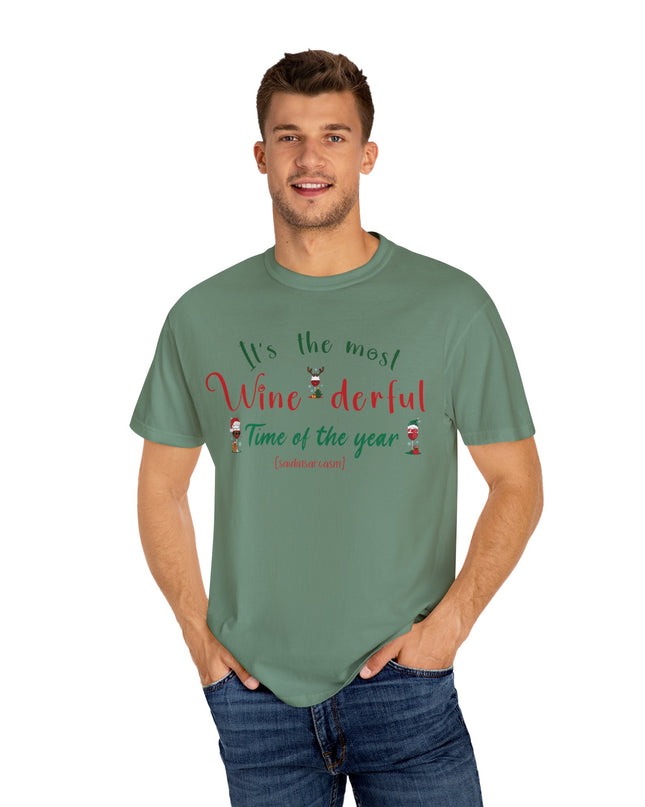 Christmas Wine T-Shirt — "Tis the Most Wine-derful Time of the Year" Holiday Tee