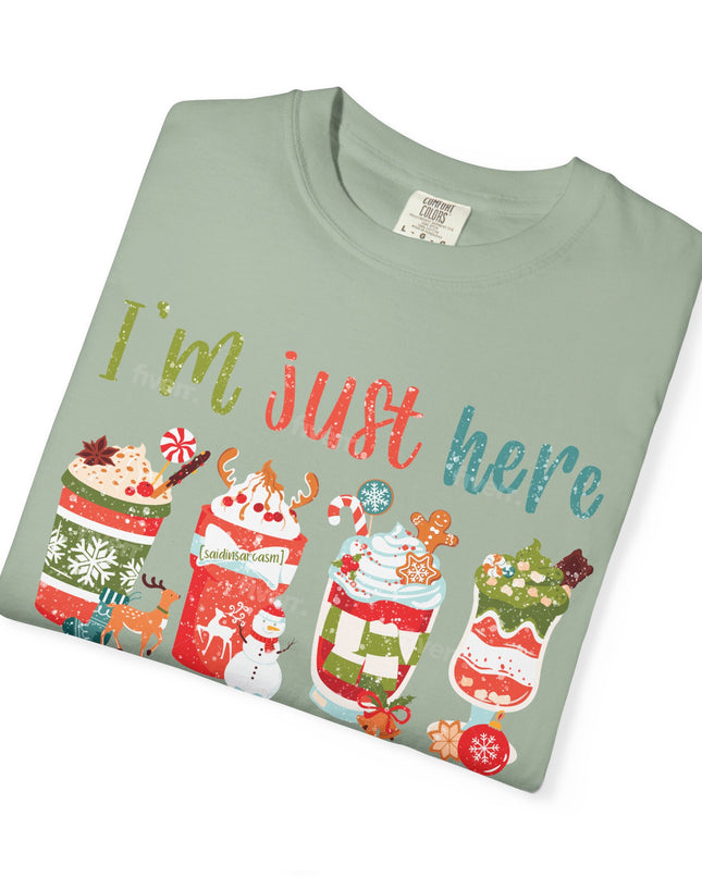 Holiday Cocoa T‑Shirt — "I'm Just Here for the Cocoa" Christmas Hot Chocolate Tee
