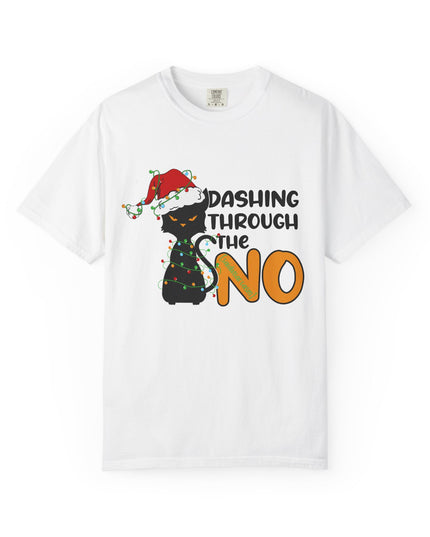 Dashing Through The No Cat Christmas T-Shirt