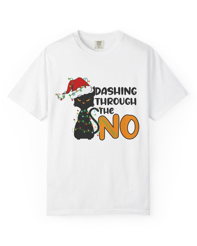 Dashing Through The No Cat Christmas T-Shirt