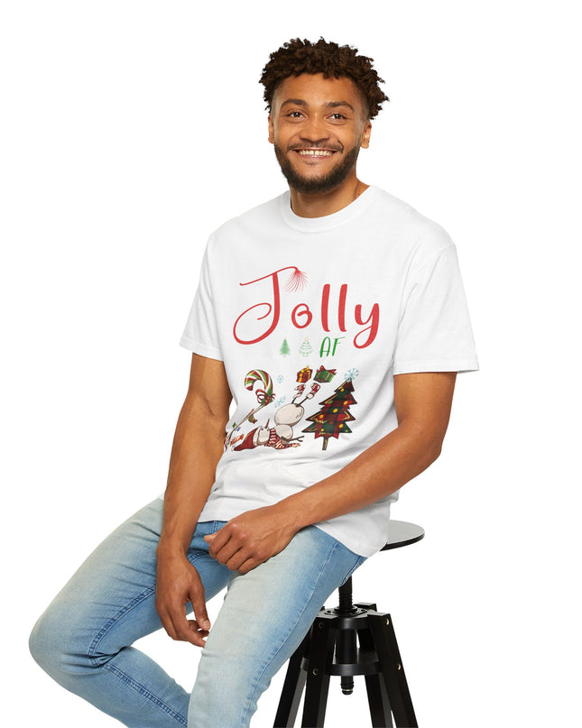 "Jolly AF" Christmas T-Shirt — Festive Holiday Graphic Tee