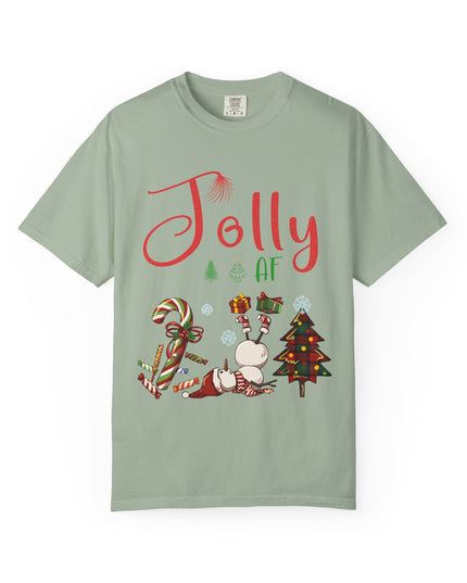 "Jolly AF" Christmas T-Shirt — Festive Holiday Graphic Tee