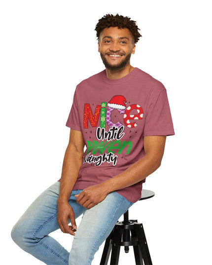 Nice Until Proven Naughty Christmas T-Shirt