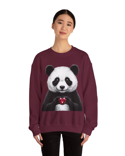 Panda Holding Red Gem Sweatshirt — Calm, Selective, Worth It