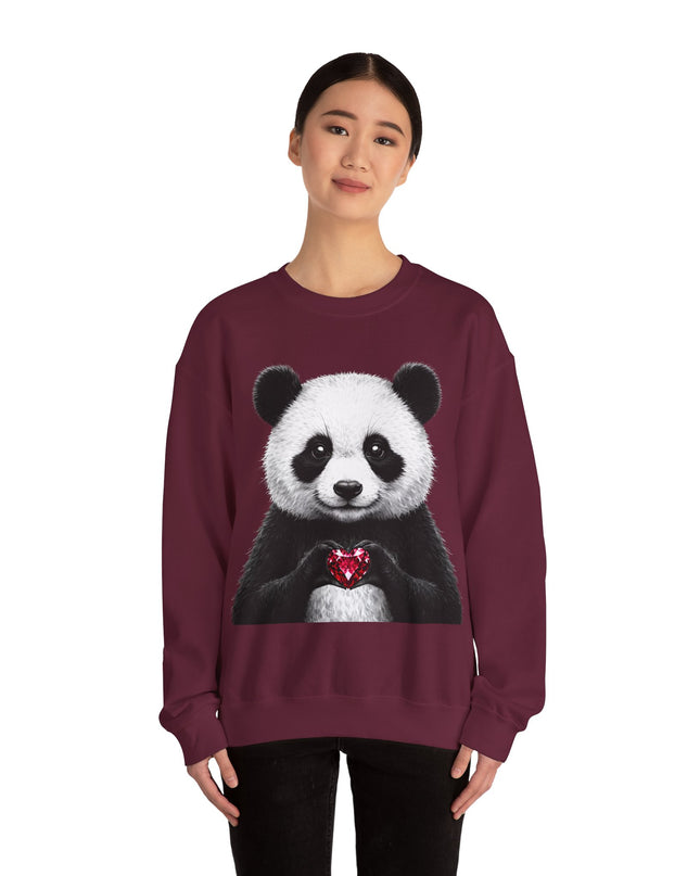 Panda Holding Red Gem Sweatshirt — Calm, Selective, Worth It