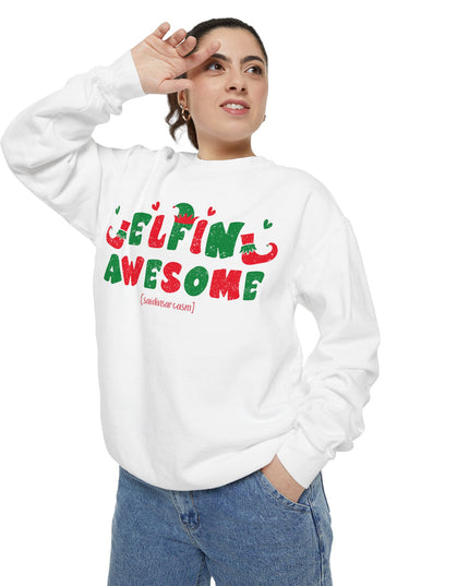 'Elfing Awesome' Sweatshirt — Funny Christmas Holiday Crewneck