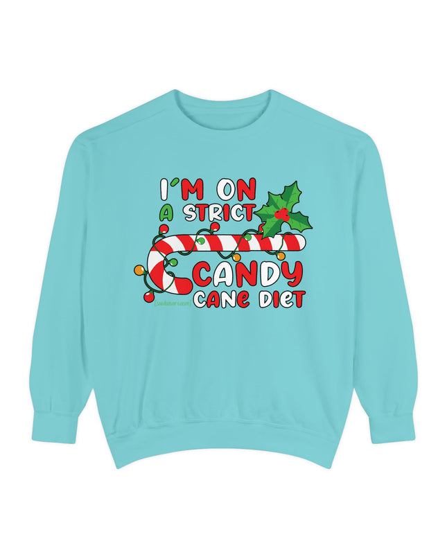 Candy Cane Diet Sweatshirt — "I’m On A Strict Candy Cane Diet" Christmas Crewneck