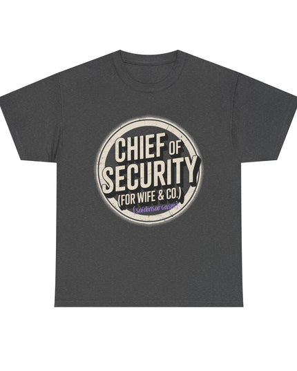 'Chief of Security' Unisex Tee - Funny Gift for Husband, Great for Father's Day, Casual Tee, Couples Apparel, Everyday Wear