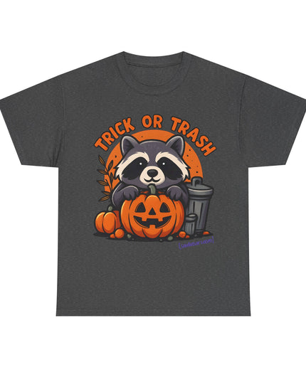 'Trick or Trash' Funny Raccoon Halloween T-Shirt